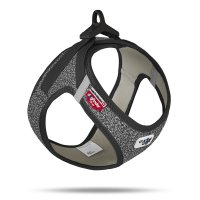 Curli Vest Dog Harness Merino Clasp Black Medium