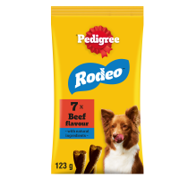 Pedigree Rodeo with Beef Flavour 7 Sticks Dog Treats 12x123gm DL00M