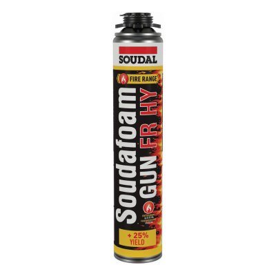 Soudal Soudafoam Fire Resistant High Yield Gun Polyurethane Foam Filler 750ml