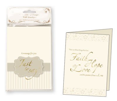 Card - Notes/2 Designs/Parchment   (20798)