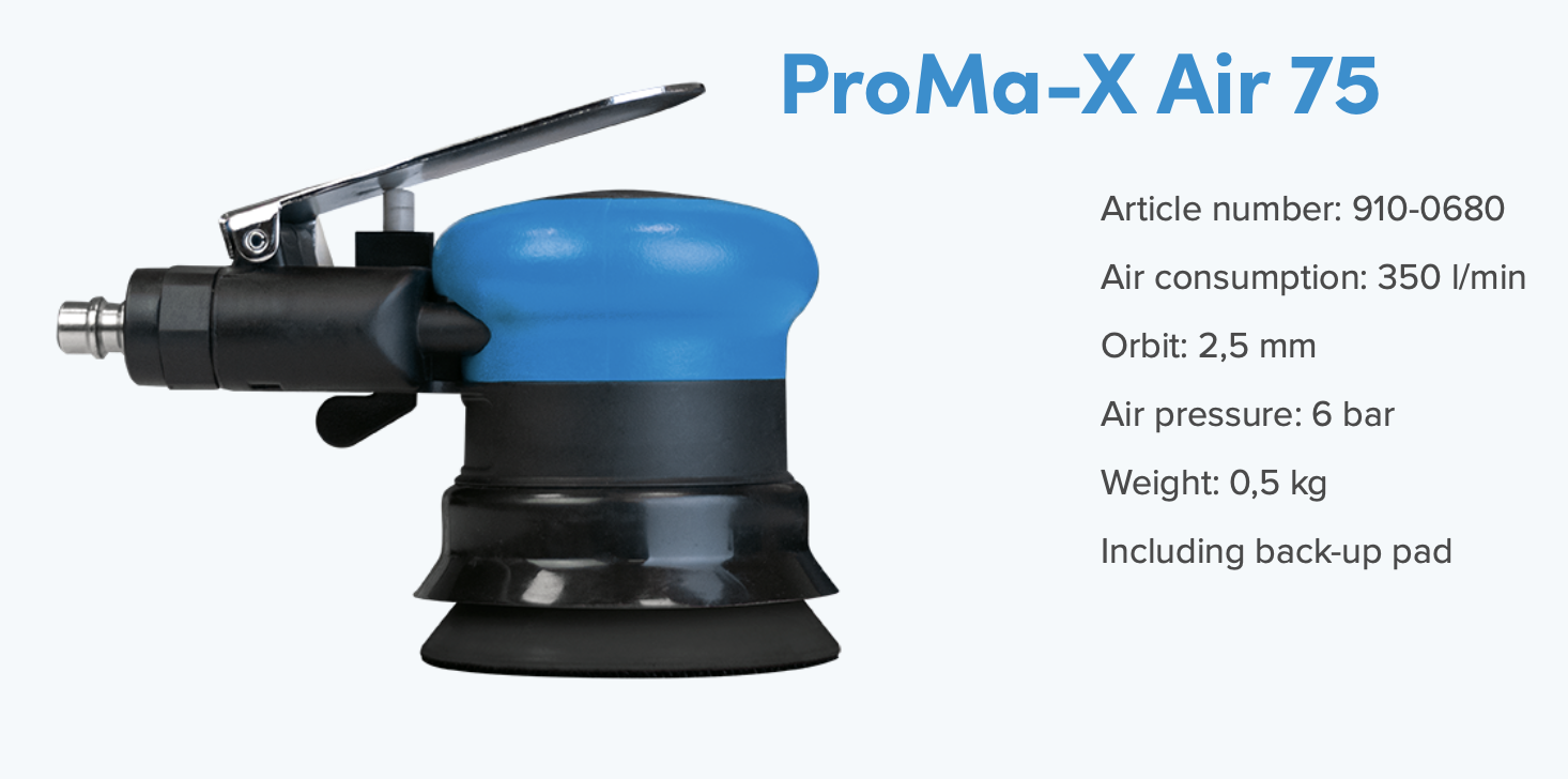 ProMa-X AIR 75D Orbital Sander without Dust Extraction