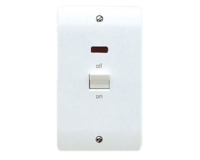 MK LOGIC PLUS  COOKER SWITCH WITH NEON 2 GANG