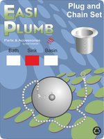 Easi Plumb C.P.Sink Plug & Chain Set