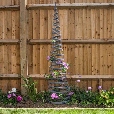 Faux Rattan Obelisk 1.5m - Slate