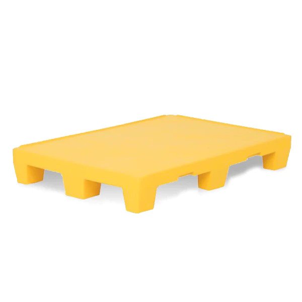 Lipped Euro Pallet, 1200 x 800, MDPE, Yellow