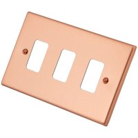 Copper 3 Gang Grid Plate 6102-352