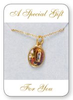 Necklet/Medal with Picture/Lourdes   (6771/LDS)