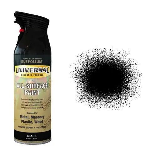 Buy Rustoleum Spray Paint Gloss Black 400ml online Tadhg O'Connor Ltd.
