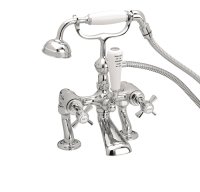 Heritage Dawlish Deck Bath Shower Mixer Chrome TDCC02