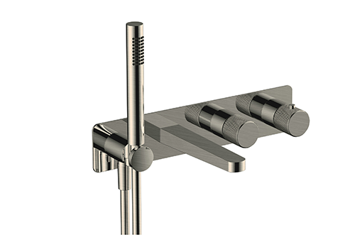 RAK-Amalfi-Thermostatic-Dual-Outlet-Horizontal-Concealed-Valve-with-Bath-Spout-Inc.-Shower-Kit--Brushed-Nickel
