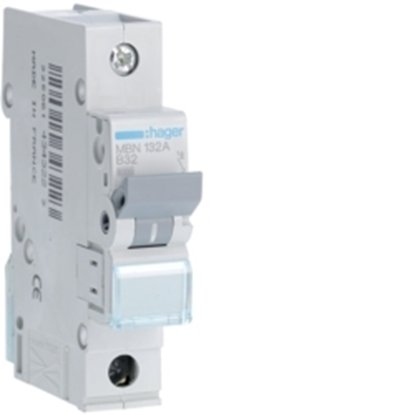 Hager 32A S/P B Curve 6kA MCB MBN132W