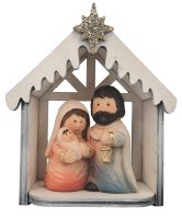 Resin Nativity/3 Figures With Stable  (89248)
