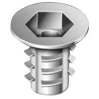 Cone - Shaped D Insert Nut M8 X 14.0mm X 13.0mm Silver Zinc Alloy