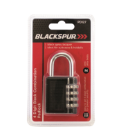 BLACKSPUR 4 DIGIT BLACK COMBINATION PADLOCK
