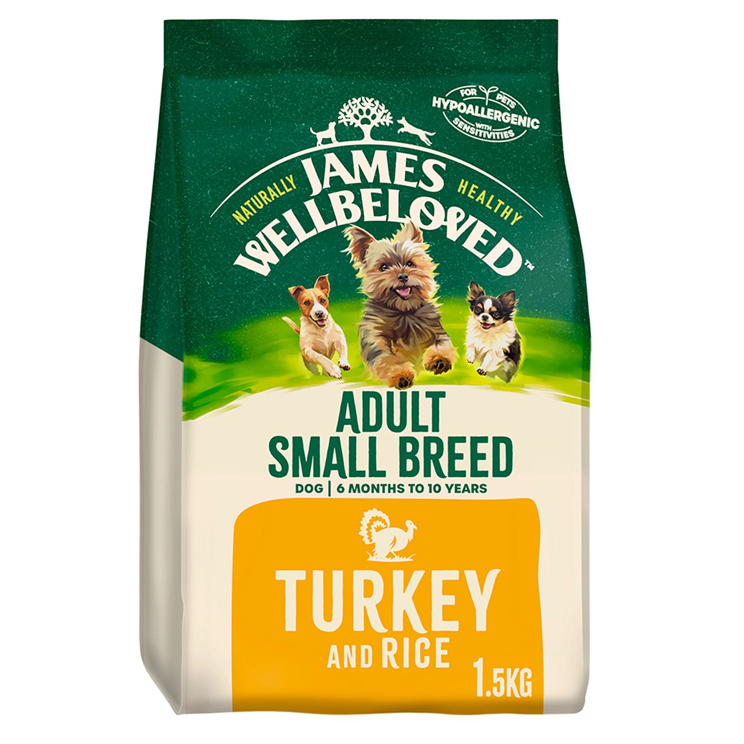 James Wellbeloved Dog Adult Small Breed Rich in Turkey & Rice