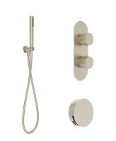 ALITA KNURLED BATH SET 2 BRUSHED NICKEL