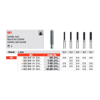 Edenta Diamond Bur Round End Cylinder 141/014 - Pack of 5