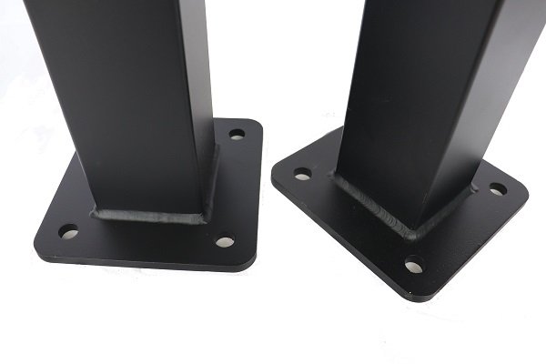 BowTop Steel Fence Post 1300mm with Base Plate 132x132mm