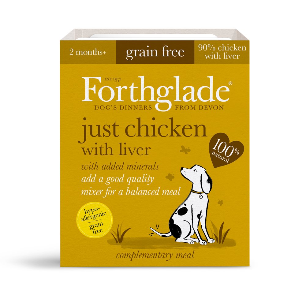 Forthglade Just 90% Meat Grain Free Chicken with Liver 18x395g
