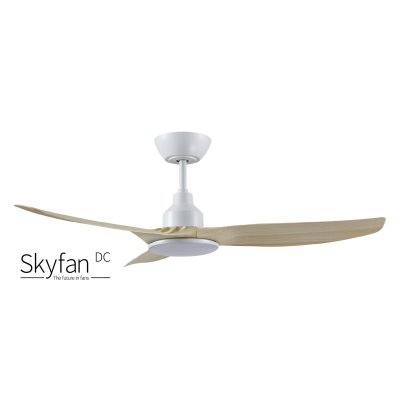 Ventair Skyfan 52" DC with LED Light White and Oak Ceiling Fan