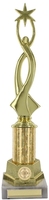 32cm Star Award & Gold Tubing on White Marble