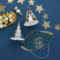 Happy New Year Party Hats - Pack of 10