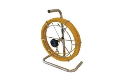 Glass fiber reinforced duct rod &Oslash; 4,5mm, length 80m, galvanised steel reel