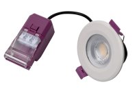 TRIUMPH EXPRESS 4/6 Dual Wattage IP65 Fire Rated Downlight CCT4 2 part connector white Trim