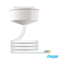 Klik  KLIKPCR20002 PCR2000 3PIN Pre-Wired Plug-in Ceiling Rose White CW 2mtr Flex