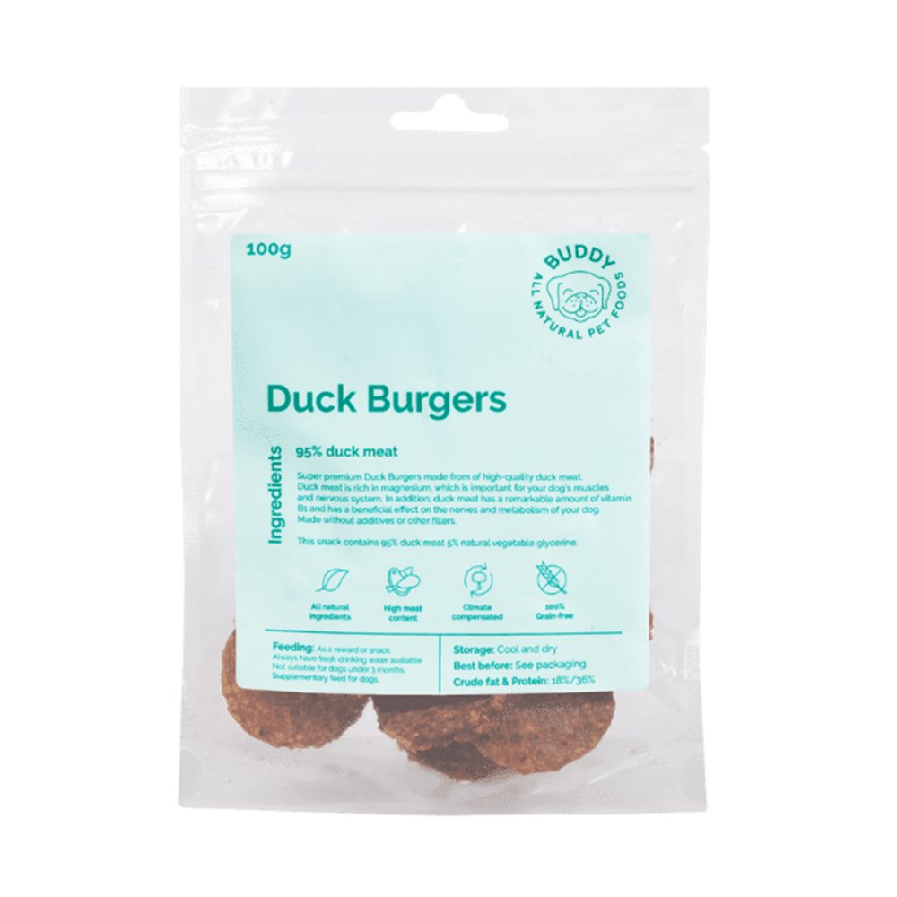 Buddy Pet Meaty Burgers Duck 10x100g