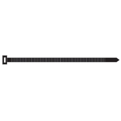 370mm x 7.6mm Black Cable Tie
(Bulk 100)