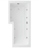 L SHAPE 1700X850MM LH SINGLE ENDED 8 JET WHIRLPOOL BATH & PANEL
