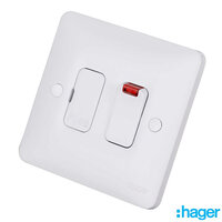 Hager Sollysta 13A FCU Switch with Neon WMSSU83N