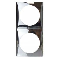Berker 2 Gang Frame Pure Range (Chrome)