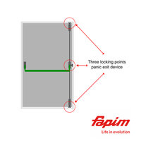 3 POINT PANIC BOLT SET T/S ALUMINIUM