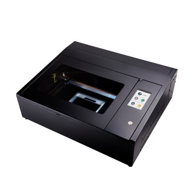 FLUX Beambox desktop laser cutter with touchscreen interface