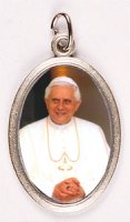 Medal - Oxidised/Pope Benedict 16th Picture   (1525/POPE)