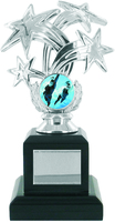 17cm Silver Star Trophy on Black Base