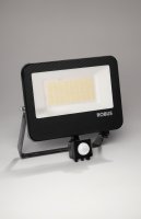 SELEST 20W Floodlight with PIR IP65 CCT3 Black c/w 1m flex