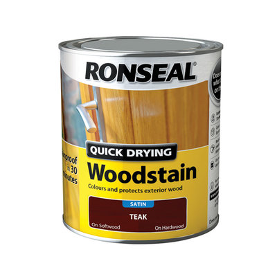 Ronseal Quick Dry Woodstain - Teak 750ml