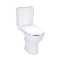 Tucker French Dorking Comfort Height Short Projection Rimless Open Back Close Coupled WC Suite with Quick Soft Close Seat