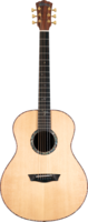 Washburn Bella Tono Elegante S24S Studio Body Acoustic Guitar, Gloss Natural