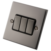 Black Nickel 3 Gang 2 Way Switch