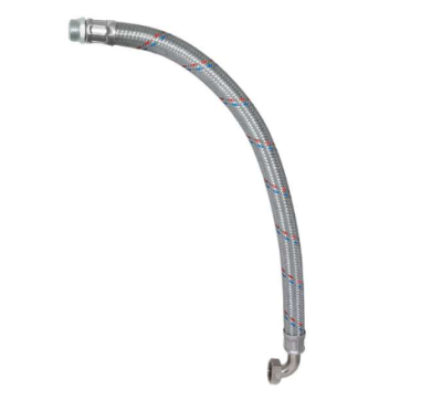 Flexibele slang M-F met bocht L=60cm