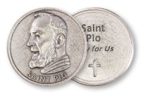 Metal Pocket Token/Saint Pio   (13315)