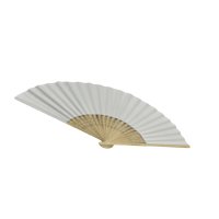 Folding Paper Fan with Wooden Handle