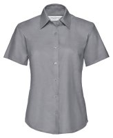 Russell Women's Short Sleeve Oxford Shirt - Silver