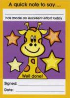 A Quick Note From My Teacher - Made a Exellent Effort (30 Sheets