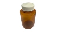 100ml PET AMBER TABLET VIAL SCREW CAP BOXED (100)