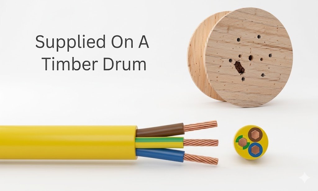 PVC 3 Core 2.5mmSQ Arctic Yellow Cable 3183A
